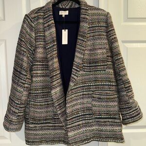 Anthropologie Multicolor Tweed Blazer